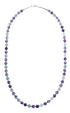 Native American Jade and Charoite Sterling Silver Bead Necklace JX127004